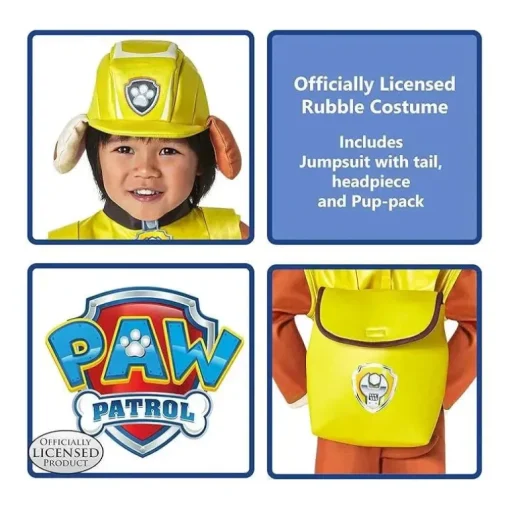 Rubies - Fantasia de Patrulha Canina Rubble para Bebês/Crianças
