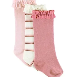 Rufflebutts - 3 unidades de meias Ballet Pink, Rosy Lane e Wisteria Mauve