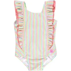 Rufflebutts - Baby Girl Rainbow Seersucker Waterfall One Piece