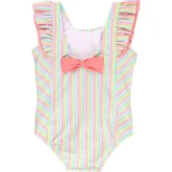 Rufflebutts - Baby Girl Rainbow Seersucker Waterfall One Piece