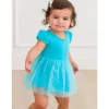 Rufflebutts - Baby Girls Apple Princess Bow Twirl Romper Short Sleeve