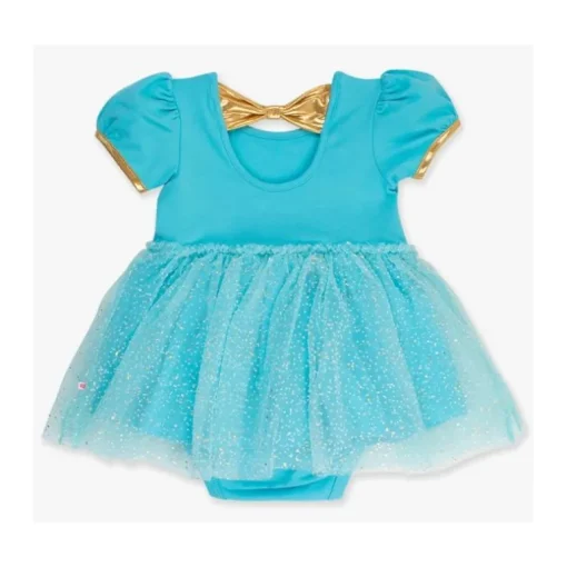 Rufflebutts - Baby Girls Apple Princess Bow Twirl Romper Short Sleeve