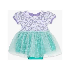Rufflebutts - Baby Girls Mermaid Princess Bow Twirl Romper