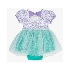 Rufflebutts - Baby Girls Mermaid Princess Bow Twirl Romper