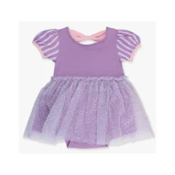 Rufflebutts - Baby Girls Princess Bow Twirl Short Sleeve Romper