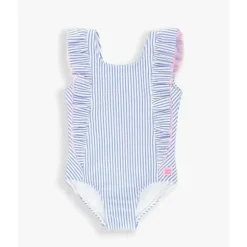 Rufflebutts - Cachoeira Seersucker Azul Pervinca One Piece