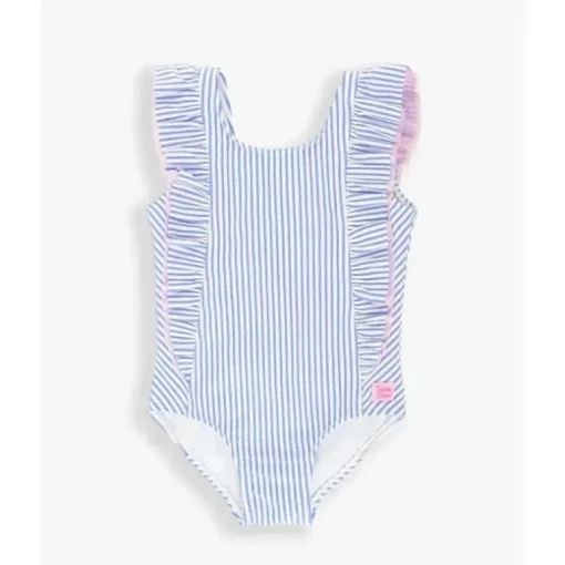 Rufflebutts - Cachoeira Seersucker Azul Pervinca One Piece