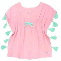 Rufflebutts - Caftan com borla rosa