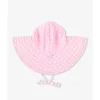 Rufflebutts - Chapéu de natação reversível com bolinhas e listras rosa