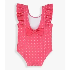 Rufflebutts - Hot Pink Heart Waterfall One Piece, Rosa