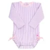 Rufflebutts - Lilás Seersucker One Piece Rash Guard