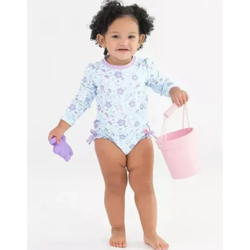 Rufflebutts – Protetor de erupção cutânea de peça única de manga comprida para jardim de conto de fadas