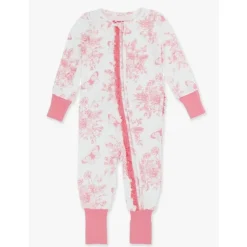 Rufflebutts - Ruffle One Piece Convertible Pajamas, Bubblegum Pink