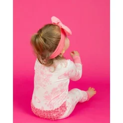 Rufflebutts - Ruffle One Piece Convertible Pajamas, Bubblegum Pink