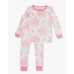 Rufflebutts - Toddler Ruffle Long Sleeve Pajama Set, Bubblegum Pink