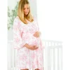 Rufflebutts - Women's Maternity Robe Os Bubblegum Pink
