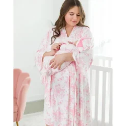 Rufflebutts - Women's Maternity Robe Os Bubblegum Pink
