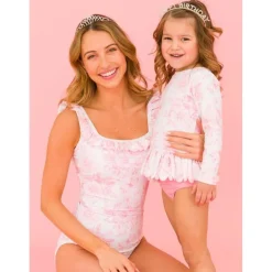Rufflebutts - Women's Ruffle One Piece, Bubblegum Pink