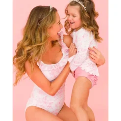 Rufflebutts - Women's Ruffle One Piece, Bubblegum Pink