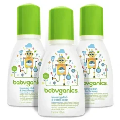 Sabonete para prato e garrafa de espuma Babyganics 3,38 onças.
