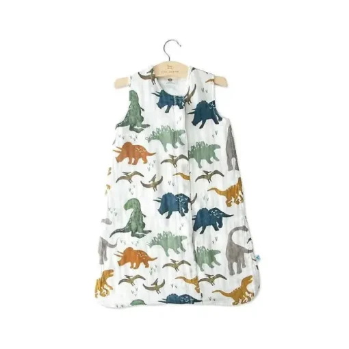 Saco de dormir de musselina de algodão pequeno unicórnio Dino Friends