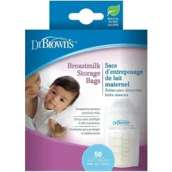 Sacos de armazenamento de leite materno do Dr. Brown, contagem de 50
