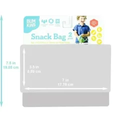 Sacos de lanche reutilizáveis ​​Bumkins com 2 pacotes, amigos do mar/baleias longe