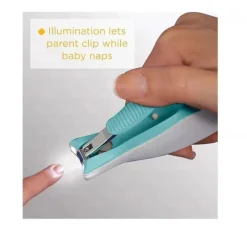Safety 1St - Cortador de unhas para bebê sonolento com luz LED integrada, pacote com 2, as cores podem variar