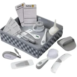Safety 1St - Kit de berçário Deluxe pronto para bebê cinza