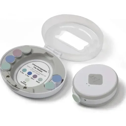 Safety 1St - Lixa de unha Electric Ease, suave e fácil de usar, com luz embutida, cinza