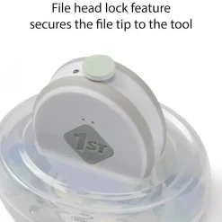 Safety 1St - Lixa de unha Electric Ease, suave e fácil de usar, com luz embutida, cinza