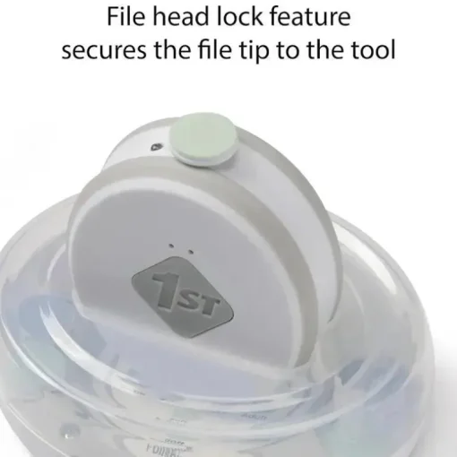 Safety 1St - Lixa de unha Electric Ease, suave e fácil de usar, com luz embutida, cinza
