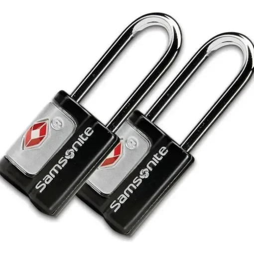 Samsonite - fechaduras com chave Travel Sentry com 2 unidades, pretas