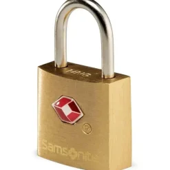 Samsonite - fechaduras com chave Travel Sentry, pacote com 2, latão