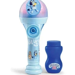 Sandy Ruben - Máquina de bolhas e microfone de brinquedo para crianças pequenas BLUEY modo de dança