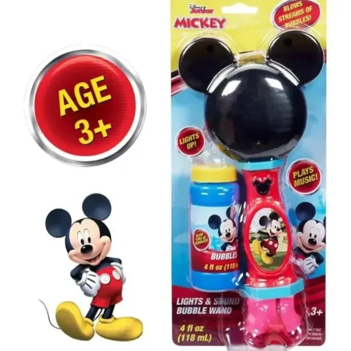 Sandy Ruben - Varinha de bolhas musical para crianças pequenas da Disney Mickey Mouse e som