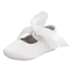 Sapatilha de balé Ralph Lauren Layette Briley, cetim branco