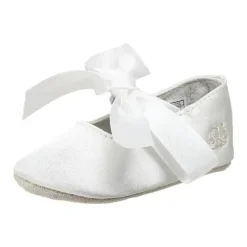 Sapatilha de balé Ralph Lauren Layette Briley, cetim branco