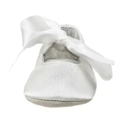 Sapatilha de balé Ralph Lauren Layette Briley, cetim branco