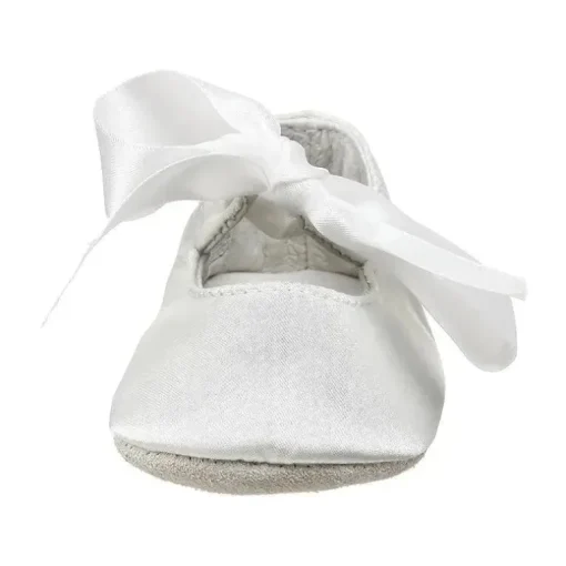 Sapatilha de balé Ralph Lauren Layette Briley, cetim branco
