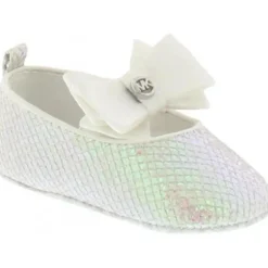 Sapatilhas de berço de bailarina Michael Kors Baby - Girl Day, brancas