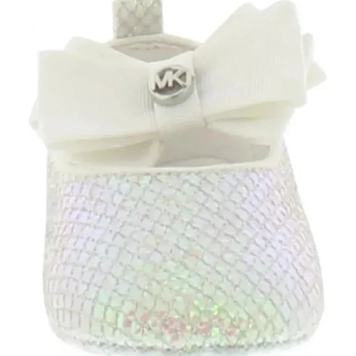 Sapatilhas de berço de bailarina Michael Kors Baby - Girl Day, brancas