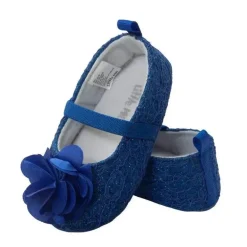 Sapatilhas Little Me Lace Glitter - Azul Medieval
