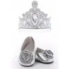 Sapatinhos e Tiara Boneca Little Adventures, Prata