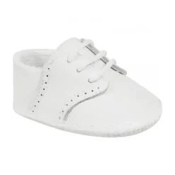Sapato de berço de veado bebê, branco - tamanho 3 (6-9M)