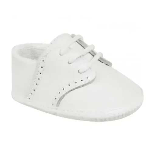 Sapato de berço de veado bebê, branco - tamanho 3 (6-9M)