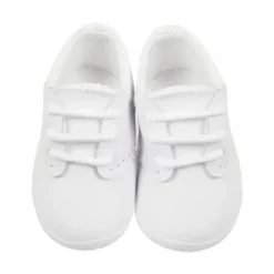 Sapato de berço de veado bebê, branco - tamanho 3 (6-9M)