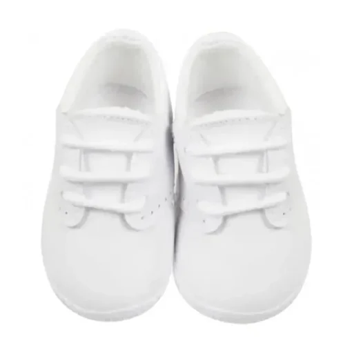 Sapato de berço de veado bebê, branco - tamanho 3 (6-9M)