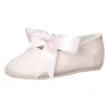 Sapatos de berço Ralph Lauren bebê - meninas Briley de couro com detalhe de laço, rosa