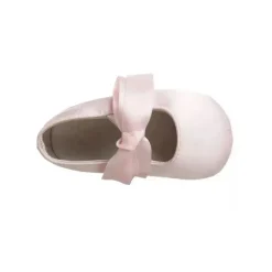 Sapatos de berço Ralph Lauren bebê - meninas Briley de couro com detalhe de laço, rosa